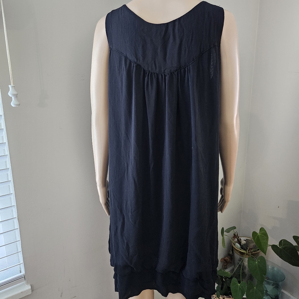 Zara tank Dress v neck beaded midi Y2K - Picture 5 of 11